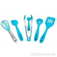 Useful. UH-SU193 Premium Kitchen Utensil Set. Quality Silicone Cooking Set of 6. Hygienic  Durable  Non-stick  and High Temp Cooking Utensils (Blue) - B01C7JWBD0